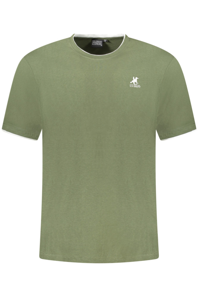 U.S. GRAND POLO Perfektné Pánske Tričko Krátky Rukáv zelená