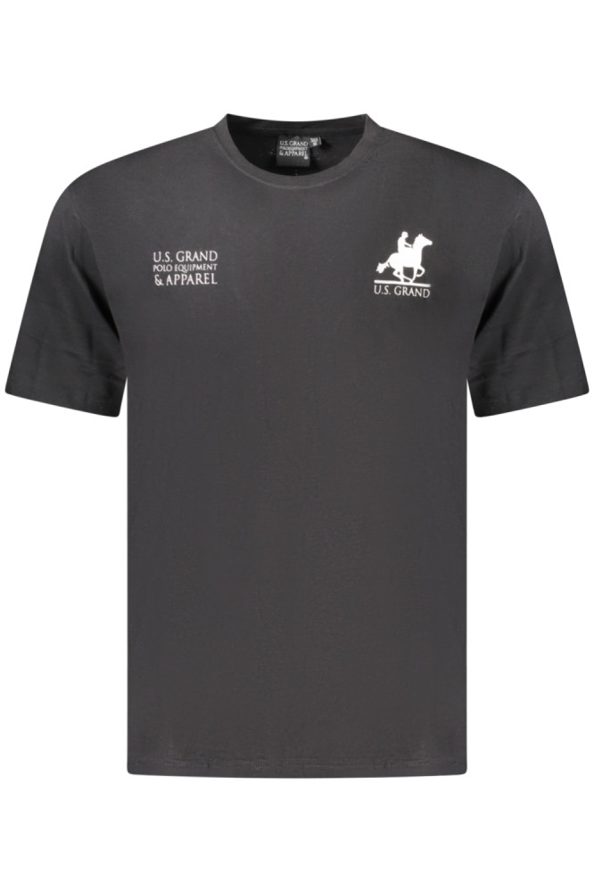 U.S. GRAND POLO Perfektné Pánske Tričko Krátky Rukáv čierna