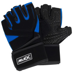 JELEX Power Premium Polstrovan trningov rukavice ierno-modr XL