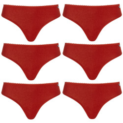 MONT EMILIAN "Nimes" Women thong Pack of 6 red