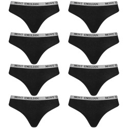 MONT EMILIAN "Colmar" Women Thong 8-pack black