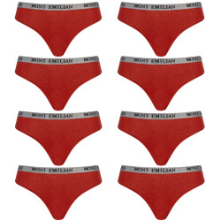 MONT EMILIAN "Colmar" Women Thong 8-pack red