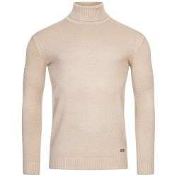 MONT EMILIAN MONT EMILIAN "Le Mans" Men Turtleneck Jumper cream