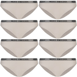 MONT EMILIAN MONT EMILIAN "Grenoble" Women Briefs Pack of 8 beige