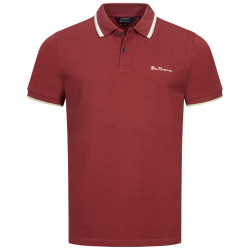 BEN SHERMAN BEN SHERMAN Twin Tipped Men Polo Shirt 0076270-MAROON