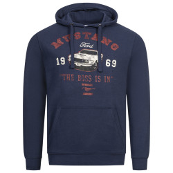 Lizenz MUSTANG The Boss FORD Hoodie Men Hoodie POMHS070NVY