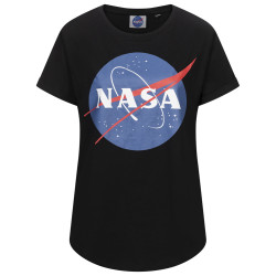 NASA Perfektn Dmske Triko Krtky Rukv ierna