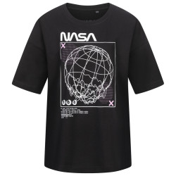 NASA Perfektn Dmske Triko Krtky Rukv ierna