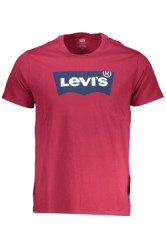 LEVI'S Perfektné Pánske Tričko Krátky Rukáv červená