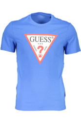 GUESS JEANS Perfektn Pnske Triko Krtky Rukv Modr