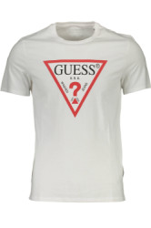 GUESS JEANS Perfektn Pnske Triko Krtky Rukv Biela