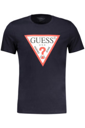 GUESS JEANS Perfektn Pnske Triko Krtky Rukv Modr