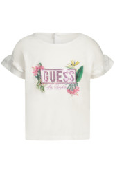 GUESS JEANS Guess Jeans Dievensk triko s krtkym rukvom White
