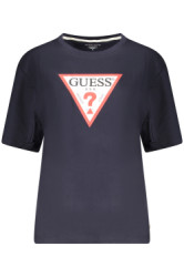 GUESS JEANS Perfektn Dmske Triko Krtky Rukv modr