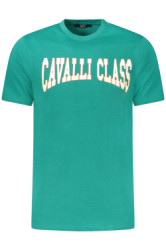CAVALLI CLASS Perfektn Pnske Triko Krtky Rukv zelen