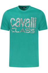 CAVALLI CLASS Perfektn Pnske Triko Krtky Rukv zelen