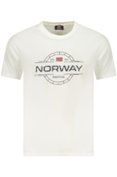 NORWAY 1963 Perfektné Pánske Tričko Krátky Rukáv Biela