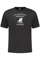 U.S. GRAND POLO Perfektn� P�nske Tri�ko Kr�tky Ruk�v �ierna
