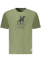 U.S. GRAND POLO Perfektn� P�nske Tri�ko Kr�tky Ruk�v zelen�