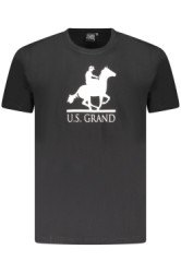 U.S. GRAND POLO Perfektné Pánske Tričko Krátky Rukáv Čierna