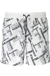KARL LAGERFELD BEACHWEAR Perfektn Pnske Plavky Biela