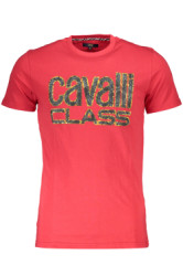 CAVALLI CLASS Perfektn Pnske Triko Krtky Rukv erven
