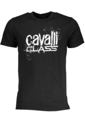 CAVALLI CLASS Perfektn Pnske Triko Krtky Rukv ierna