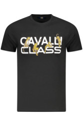 CAVALLI CLASS Perfektn Pnske Triko Krtky Rukv ierna