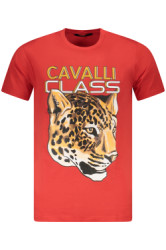 CAVALLI CLASS Perfektn Pnske Triko Krtky Rukv erven