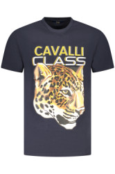 CAVALLI CLASS Perfektn Pnske Triko Krtky Rukv Modr