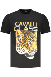CAVALLI CLASS Perfektn Pnske Triko Krtky Rukv ierna