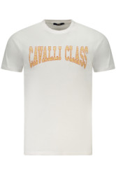 CAVALLI CLASS Perfektn Pnske Triko Krtky Rukv Biela