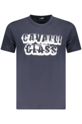CAVALLI CLASS Perfektn Pnske Triko Krtky Rukv Modr