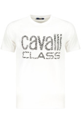 CAVALLI CLASS Perfektn Pnske Triko Krtky Rukv Biela