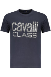 CAVALLI CLASS Perfektn Pnske Triko Krtky Rukv Modr