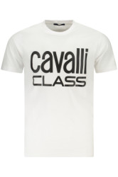 CAVALLI CLASS Perfektn Pnske Triko Krtky Rukv Biela
