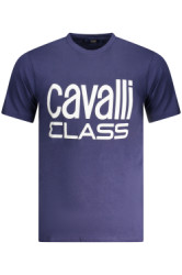 CAVALLI CLASS Perfektn Pnske Triko Krtky Rukv modr