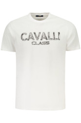 CAVALLI CLASS Perfektn Pnske Triko Krtky Rukv Biela