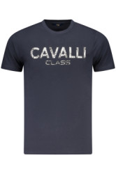 CAVALLI CLASS Perfektn Pnske Triko Krtky Rukv Modr