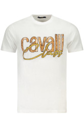 CAVALLI CLASS Perfektn Pnske Triko Krtky Rukv Biela