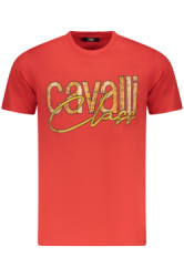CAVALLI CLASS Perfektn Pnske Triko Krtky Rukv erven