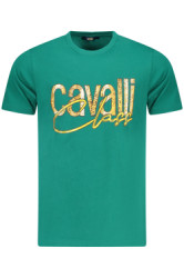 CAVALLI CLASS Perfektn Pnske Triko Krtky Rukv Zelen