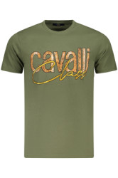 CAVALLI CLASS Perfektn Pnske Triko Krtky Rukv Zelen