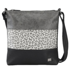 BERNARDO BOSSI Leopard Perfektn Dmska Taka cez rameno 27 x 25 x 3 cm ierna