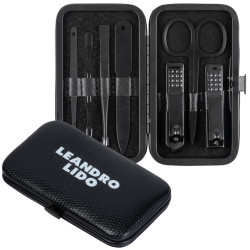 LEANDRO LIDO LEANDRO LIDO "Perugia" Manicure Set 8 pieces black