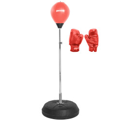 SPORTINATOR SPORTINATOR Punching ball boxing stand standing boxing trainer incl. boxing pear & boxing gloves red