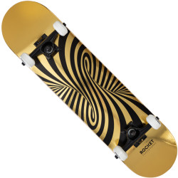 Rocket Skateboards Rocket Twisted Foil Gold 7.50" Skateboard RKT-COM-1555