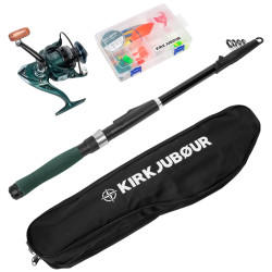 KIRKJUBOUR  "Agnatha" Telescopic Fishing Rod Set 1.80 m