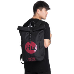 HIDETOSHI WAKASHIMA HIDETOSHI WAKASHIMA "Musashino" Rolltop Backpack black/red