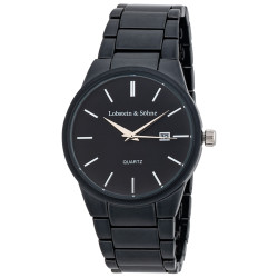 Lobstein & Shne  "Oskar" clock black